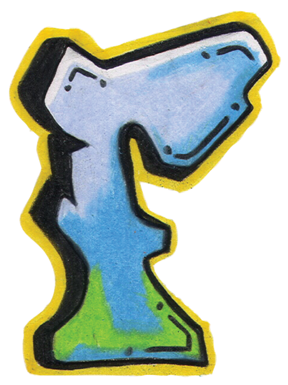 Graffiti Letter F | dd21554d-f733-453c-b155-97d0c3c7d2c3 - Art Sticker ...