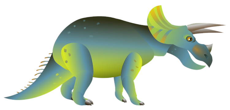 Multicolor Triceratops Dinosaur