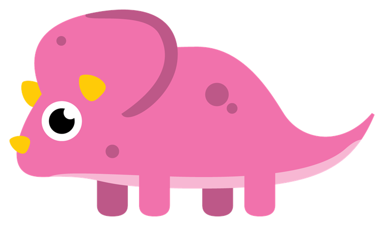 Pink Triceratops Dinosaur