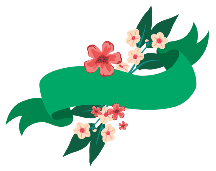 Green Floral Banner