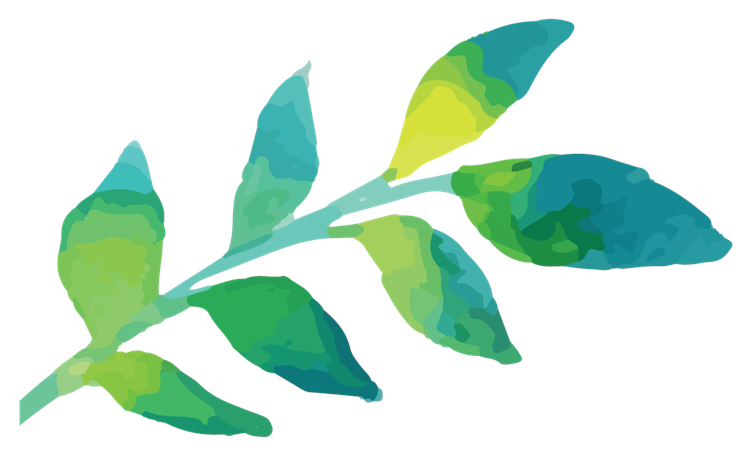 Green Watercolour Leaf