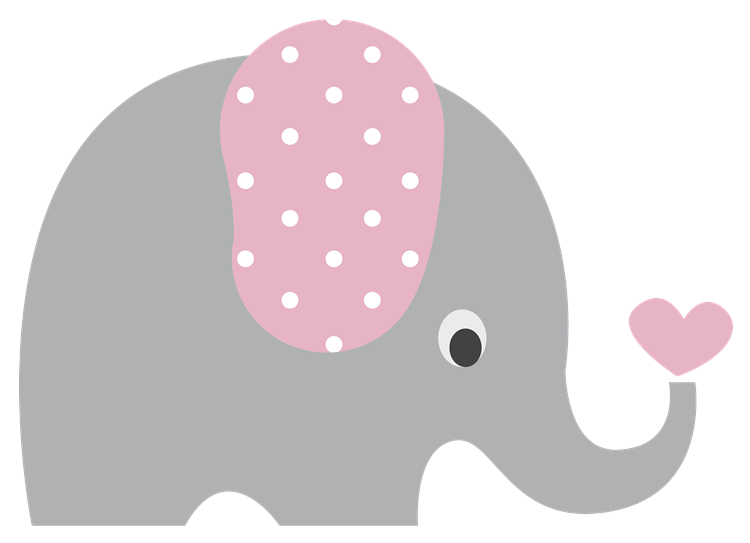 Cute Love Heart Elephant