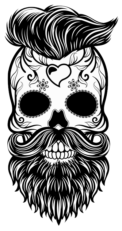 Bearded Sugar Skull