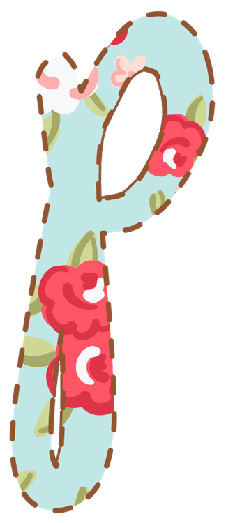 Letter P floral