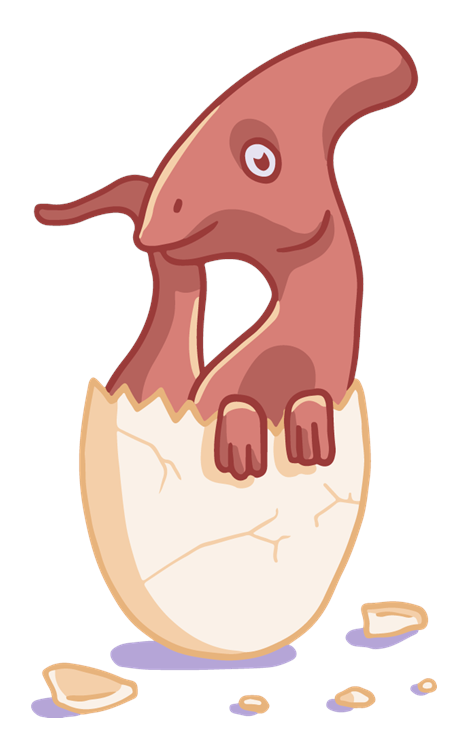 Hatching Pink Dinosaur