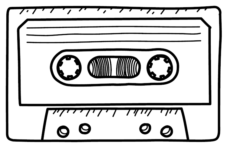 Hand Drawn Cassette Tape