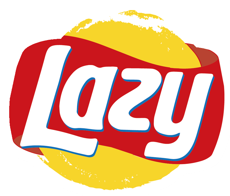 Funny Lazy Food Logo