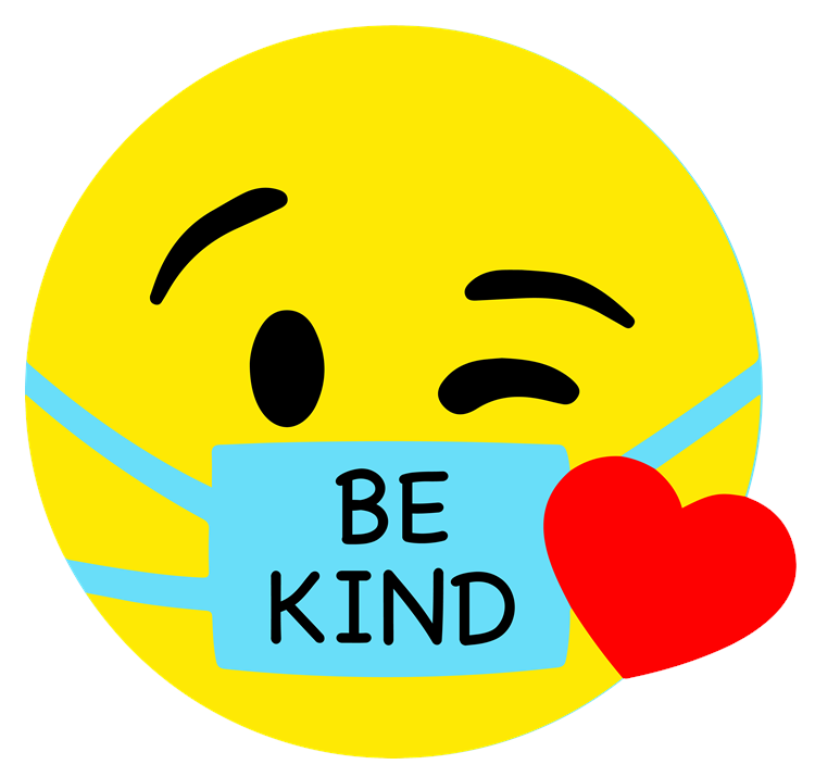 Be Kind Mask With Heart Emoji