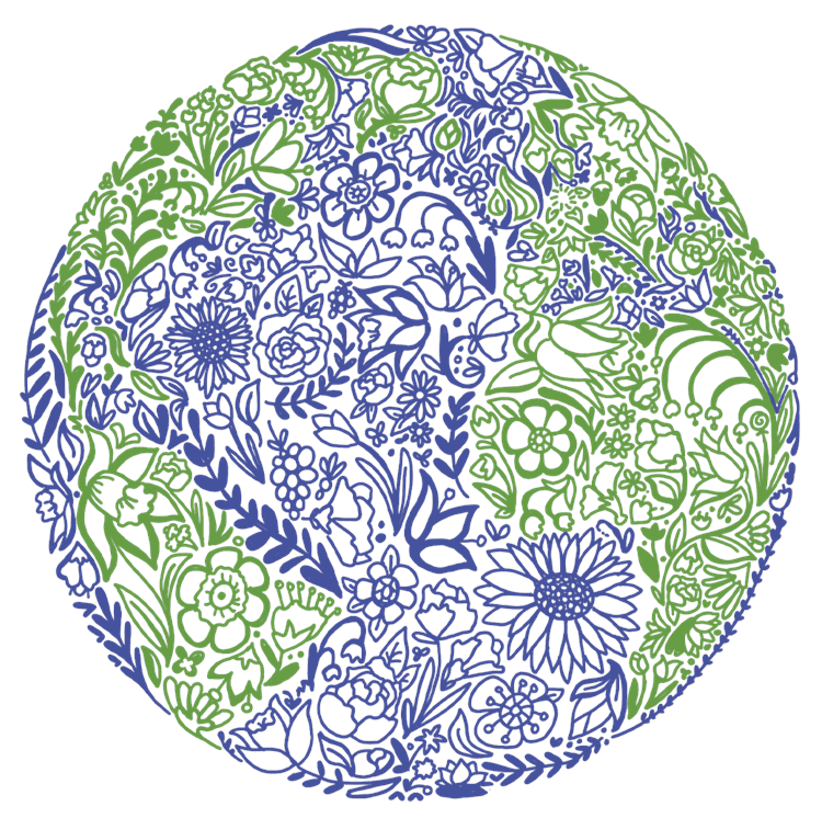 Flower Earth Globe