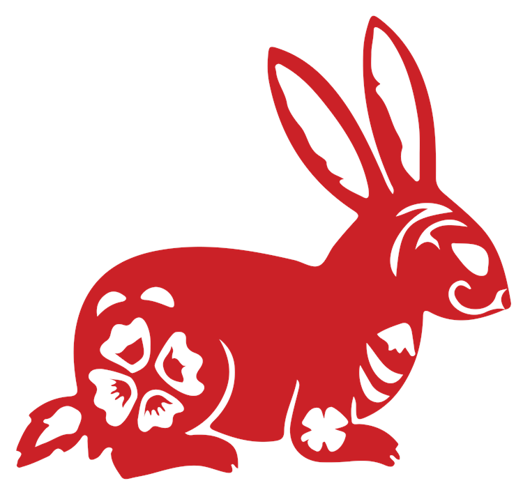 Cutout Rabbit Laying