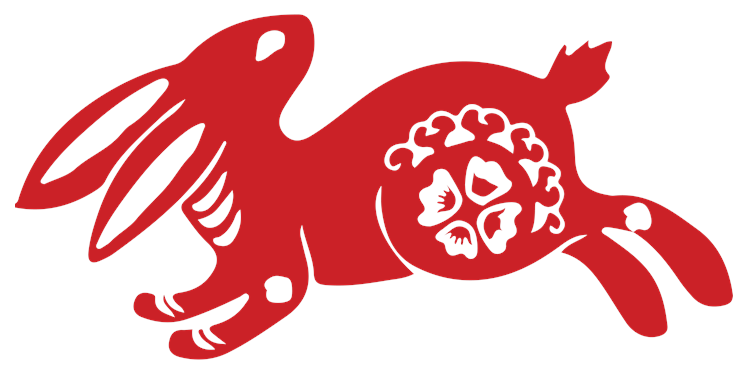 Cutout Rabbit Running