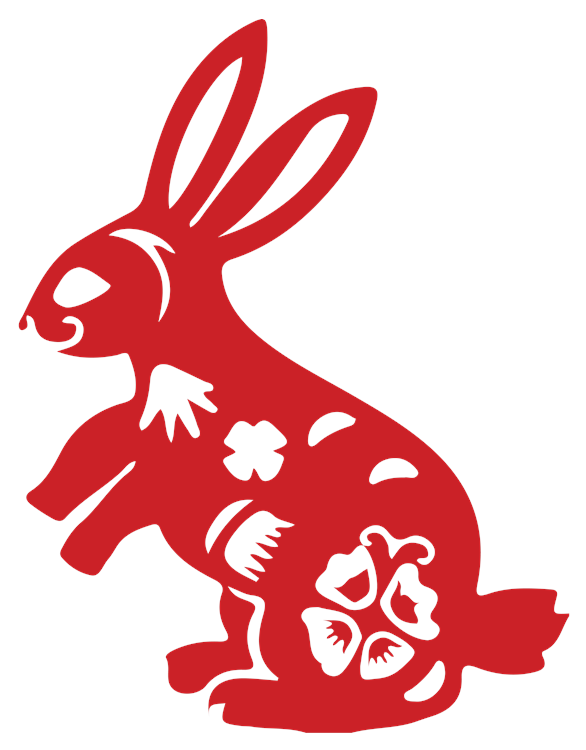 Cutout Rabbit Sitting