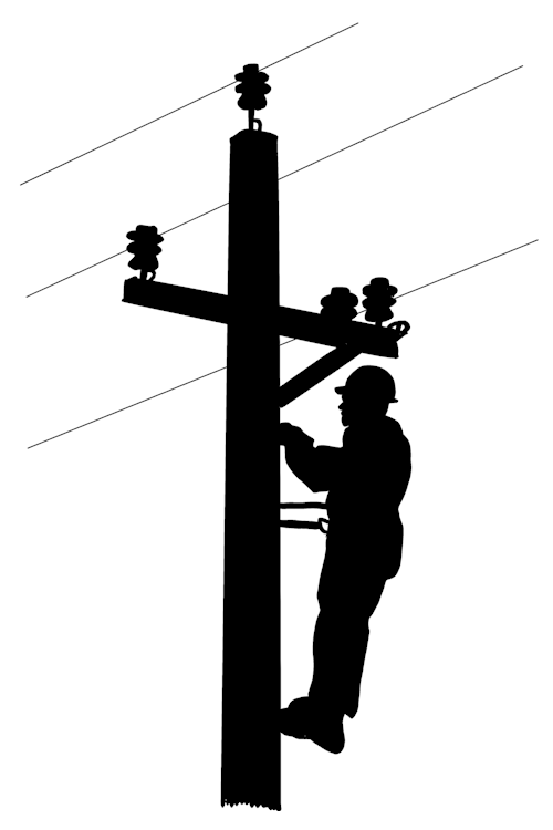 Linemen Silhouette 6