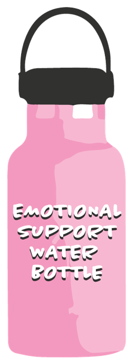 Emotional Support Water Bottle Pink