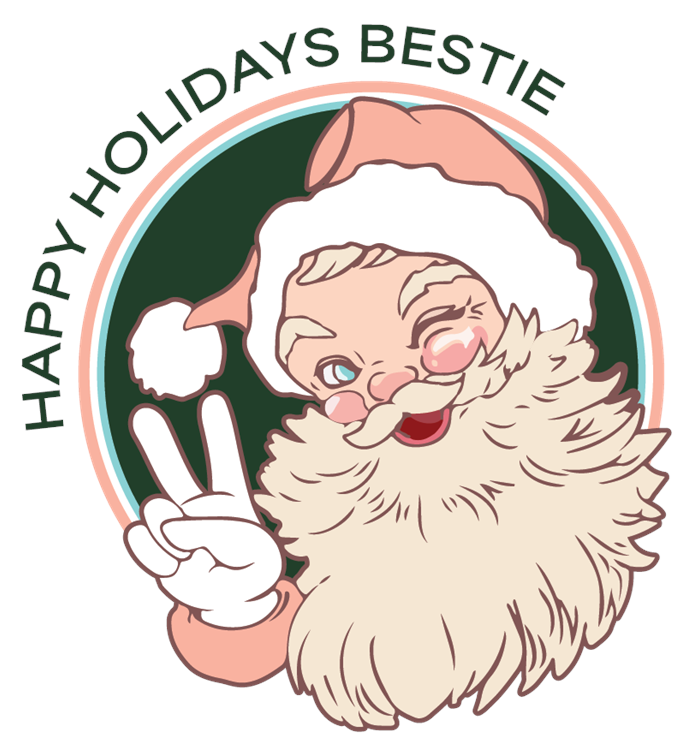 Christmas Happy Holidays Bestie