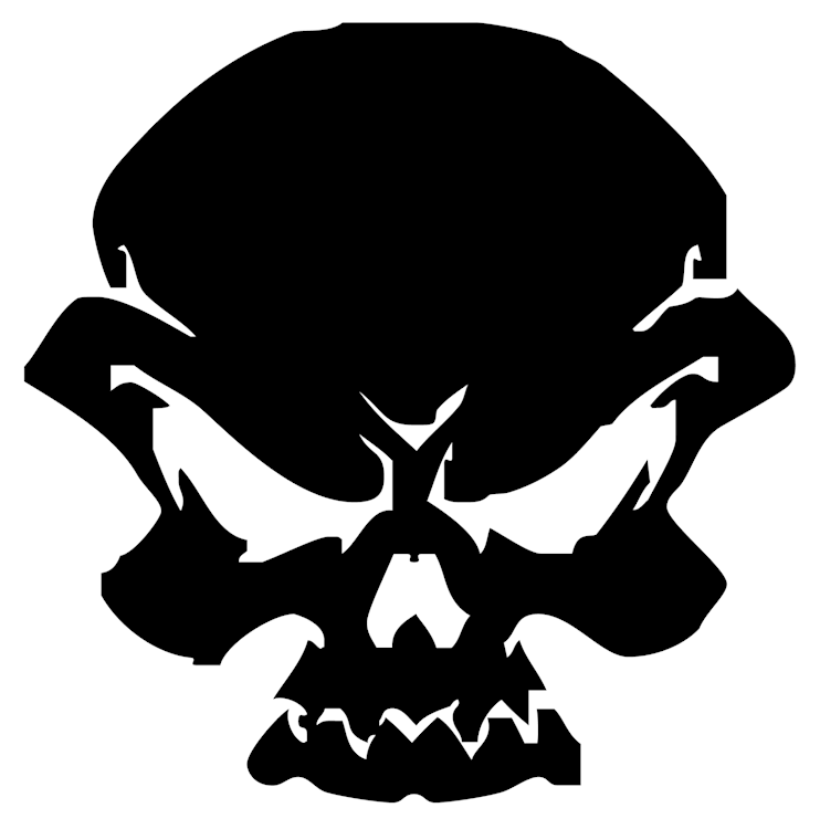 Angry Skull Silhouette