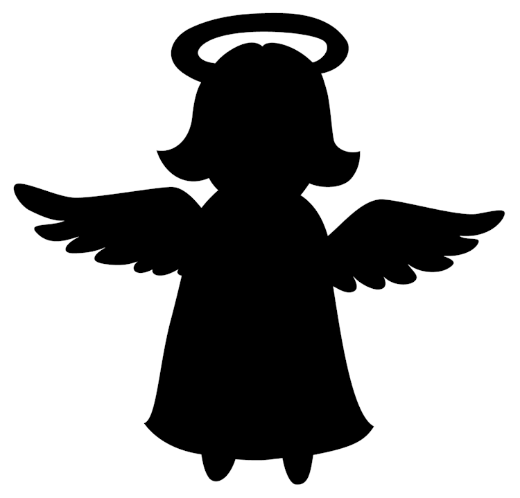 Christmas Angel Silhouette