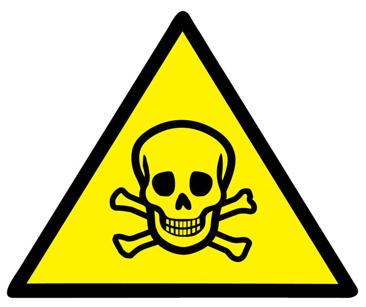 Poison Sign Skull and Crossbones