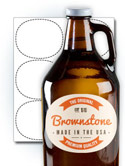 Beer Bottle Oval Growler Labels 4"x3.33"
