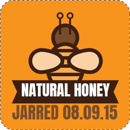 Bee Jar Honey Square