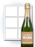 Wedding Wine Labels Landscape 4" x 3.33"