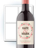 Wedding Wine Portrait Labels 4" x 5"
