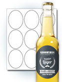 Beer Oval Labels 2.5" x 3