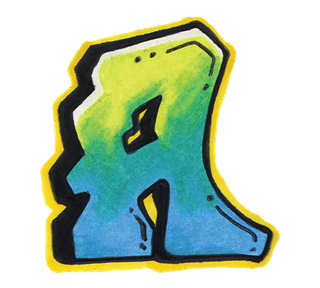 Graffiti Letter A Sticker