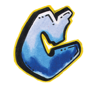 Graffiti Letter C Sticker