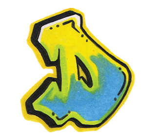 Graffiti Letter D Sticker