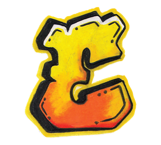 Graffiti Letter E Sticker