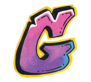 Graffiti Letter G Sticker