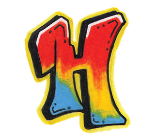 Graffiti Letter H Sticker