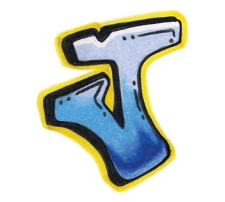Graffiti Letter J Sticker