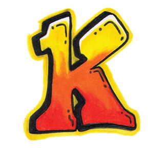 Graffiti Letter K Sticker