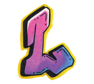 Graffiti Letter L Sticker
