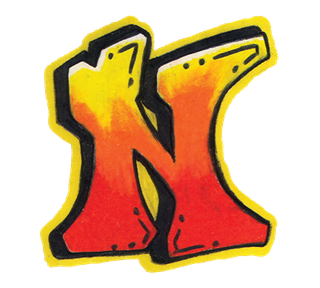 Graffiti Letter N Sticker