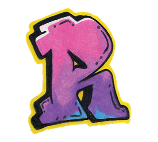 Graffiti Letter R Sticker