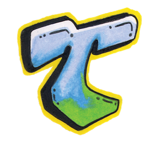 Graffiti Letter T Sticker