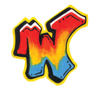 Graffiti Letter W Sticker