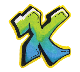 Graffiti Letter X Sticker