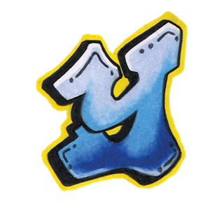 Graffiti Letter Y Sticker