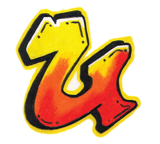 Graffiti Letter U Sticker