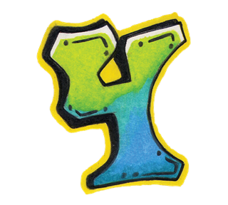 Graffiti Number 4 Sticker