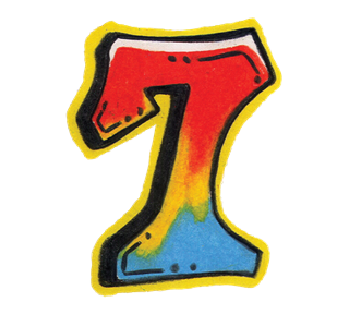 Graffiti Number 7 Sticker