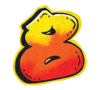 Graffiti Number 8 Sticker