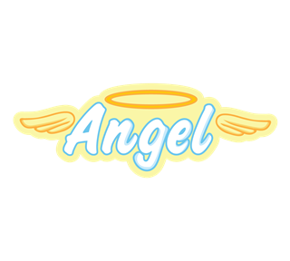 Angel Wings Wording Sticker