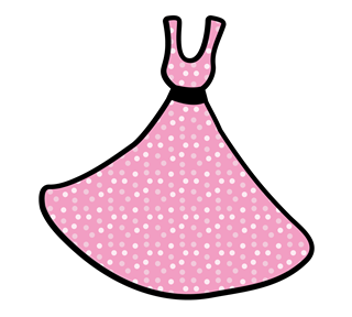 Pink Dress Sticker