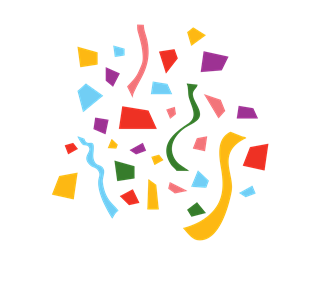 Rainbow Confetti Sticker