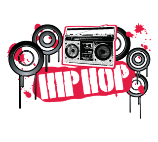 Hip Hop Boombox Sticker